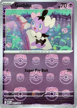Pokemon TCG Gothita (Master Ball Pattern) #041/086 Holo SV: White Flare NM - Image 1