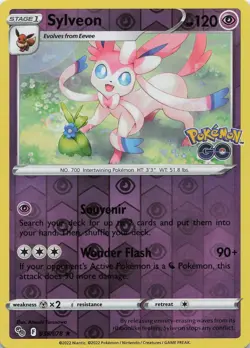 Pokemon TCG Sylveon #035/078 Reverse Holo Pokemon GO NM - Image 1