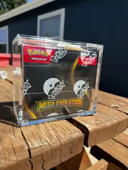 Pokemon TCG Mega Evolution ENHANCED Booster Box Sealed (With Acrylic Case) - Image 1