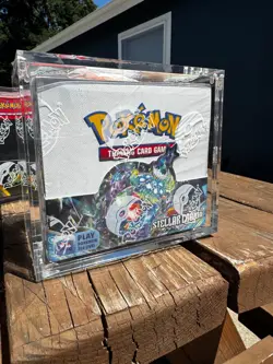 Pokemon Scarlet & Violet Stellar Crown Booster Box (With Acrylic Case) - Image 1