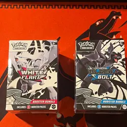 Pokemon TCG Scarlet & Violet White Flare + Black Bolt Booster Bundles (2) EN 6+ - Image 1
