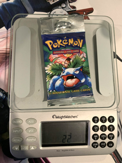 1999 Pokemon Base Set Unlimited Long Crimp Booster Pack Sealed WOTC HEAVY *22g* - Image 1