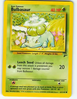 Bulbasaur - 67/130 Base Set 2 - Pokemon TCG - 2000 - Image 1