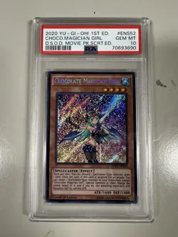 2020 Yugioh Chocolate Magician Girl PSA 10 #ENS52 Secret Rare D.S.O.D. Movie - Image 1