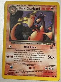 2000 Pokemon Dark Charizard 4/82 Team Rocket Holo Rare WOTC LP Lightly Played - Image 1