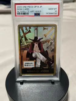 2025 ONE PIECE JAPANESE OP14-THE AZURE SEA'S SEVEN ALT ART DON!! CARD PSA 10 - Image 1