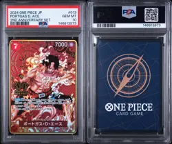 2024 ONE PIECE JAPANESE 2ND ANNIVERSARY SET #013 PORTGAS D. ACE PSA 10 - Image 3