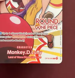 ROUND 1 ONE PIECE PROMO MONKEY D LUFFY OP16-095 ENGLISH | ROUND ONE ONE PIECE - Image 5