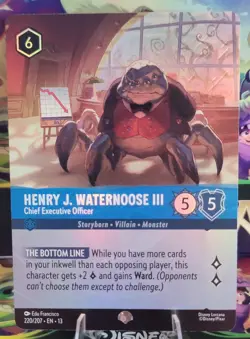 Disney Lorcana Attack Of The Vine Epic Henry Waternoose III 220/207 FOIL - Image 1