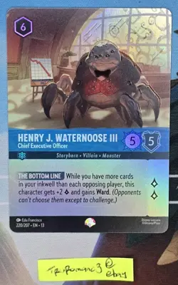 Disney Lorcana Henry J. Waternoose III Epic Foil Attack Of The Vine Nm - Image 1