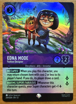 EDNA MODE Fashion Designer - EPIC Foil #209/204 - Disney Lorcana Wilds Unknown - Image 1