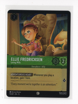 Disney Lorcana Ellie Fredricksen Loving Wife 75/207 common foil Attack of the Vi - Image 1