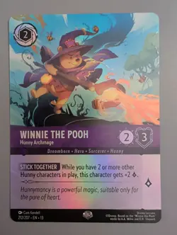ATTACK OF THE VINE! DISNEY LORCANA WINNIE THE POOH - HUNNY ARCHMAGE EPIC 212/207 - Image 1