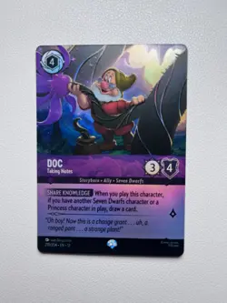 Disney Lorcana TCG Doc - Taking Notes 210/204 Epic Foil Wilds Unknown - Image 2