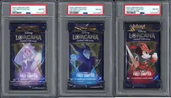2023 Disney Lorcana The First Chapter EN01 Booster Packs PSA 8 NM-MT Set - Image 1