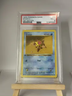 Pokemon PSA 9 MINT Shadowless Staryu 1st Edition Base Set 1999 #65/102 - Image 1