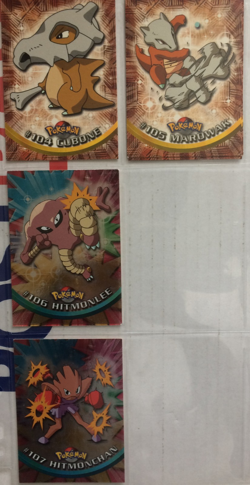 Pokemon Cards Topps Collection non & holo #104 - #107 himonchan - hitmonlee - Image 1
