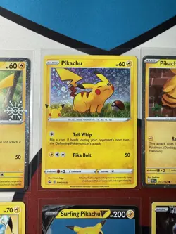 Pokemon Pikachu Lot 8 Cards Surfing Pikachu V Celebrations Pokemon Day NM - Image 4