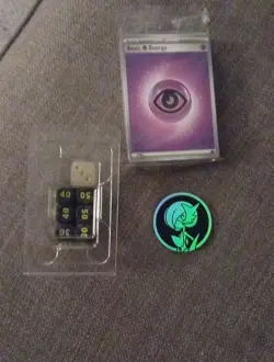 Pokemon TCG Mega Evolution Dice Set, Gardevoir Coin And Basic Energy Cards - Image 1