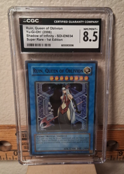 CGC 8.5 2006 YUGIOH SOI-EN034 RUIN, QUEEN OF OBLIVION 1ST ED ULTIMATE RARE - Image 2