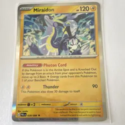 Pokemon TCG Pitch Black Fates Miraidon 028/084. 2-Cards Lot Normal / Rev Holo - Image 2