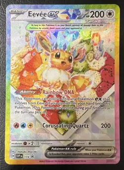 Eevee ex SVP 174 Black Star Promo Full Art Holo Near Mint Pokemon Card LP - Image 1