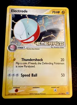 ELECTRODE 27/106 HOLO STAMPED ⚡EX Emerald Pokemon Card LP 2005 - Image 1