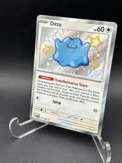 Pokemon TCG Ditto Baby Shiny Holo Rare Card 201/091 Sv: Paldean Fates NM - Image 3