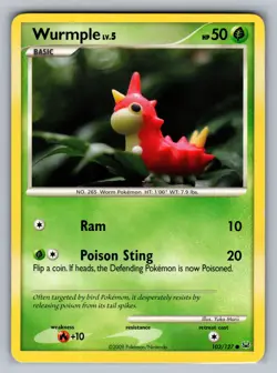 Wurmple Platinum #103/127 Common Pokemon Card - Image 1