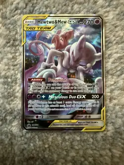 Pokemon TCG Mewtwo & Mew GX SM191 Black Star Promo Card MINT Condition - Image 1