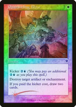 Dismantling Blow FOIL Invasion HEAVILY PLD White Common MAGIC MTG CARD ABUGames - Image 1