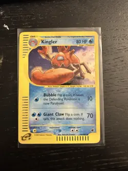 Pokemon TCG Kingler Holo Card 015/165 Expedition Base Set (NM Condition) - Image 1