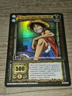 ☠ ☠ One Piece TCG 2005 Luffy CH047 The Great Captain With The Straw Hat Holo - Image 1