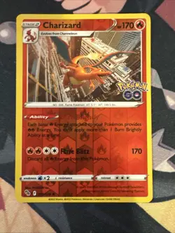Charizard 010/078 Holo Rare Pokemon GO Pokemon Reverse Holo Near Mint - Image 1