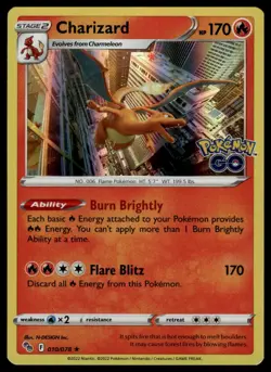 Charizard 010/078 Pokemon GO Holo Rare LP - Image 1