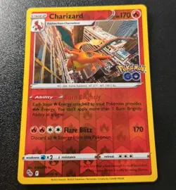 Pokemon Go Charizard Reverse Holo Rare Card 010/078 MP - Image 1