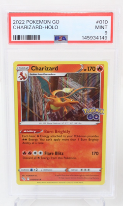 2022 Pokemon TCG Charizard Pokemon Go 010/078 Holo PSA 9 Graded Card - Image 1