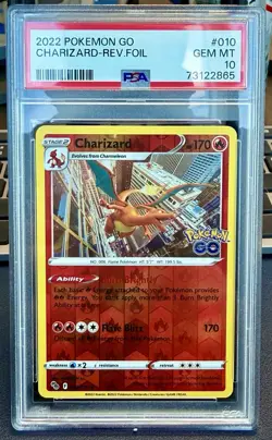 Pokemon Charizard 010/078 Reverse Holo Pokemon Go - PSA 10 - Image 1