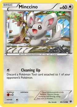 Minccino 86/124 Fates Collide Regular NM-Mint Pokemon Card TCG - Image 1