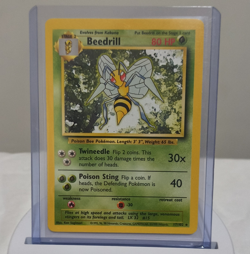 Beedrill Mint NM Rare 017/102 Base Set Unlimited 1999 Pokemon Card - Image 1