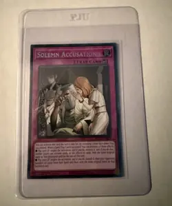 Konami Yu-Gi-Oh! Franchise TCG Solemn Accusation Trap Card English - Image 1