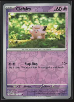 Clefairy Common SV03: Obsidian Flames 081/197 NM Pokemon Card Reverse Holo - Image 1