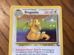 POKEMON HOLO DRAGONITE 1999 CARD 4/62 - Image 3