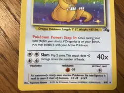 POKEMON HOLO DRAGONITE 1999 CARD 4/62 - Image 4