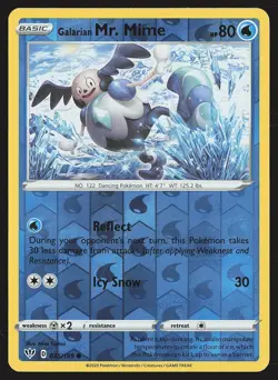 SWSH03: Darkness Ablaze Galarian Mr. Mime #035/189 Reverse Holo Pokemon Card - Image 1