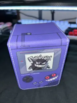 Gengar Deck Box Premium Pokemon TCG Card Case Gameboy Inspired Holder - Image 1