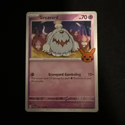 Greavard 104/198 Pokemon Trick Or Trade Regular 2023 Halloween Promo Card NM - Image 1