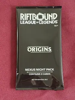 Riftbound Origins Nexus Night Pack Sealed English 3-Card Pack - Image 3