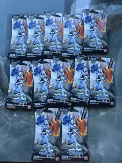 2021 Digimon Card Game Battle of Omni Sealed Booster Packs BT-05 Lot Of 12 Packs - Image 1