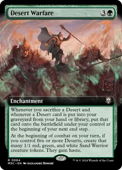 NM - Foil - Desert Warfare (Extended Art) (Ripple Foil) - 64 - Commander: Mod... - Image 1